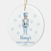 Nutcracker Personalized Baby's First Christmas セラミックオーナメント (左)