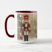 Nutcracker Personalized Merry Christmas Coffee Mug マグカップ (左)