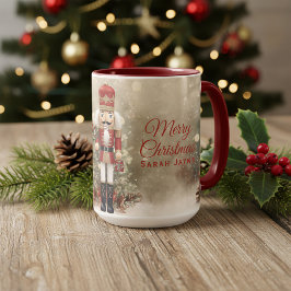 Nutcracker Personalized Merry Christmas Coffee Mug マグカップ