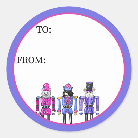 Nutcracker Pets  ラウンドシール (正面)