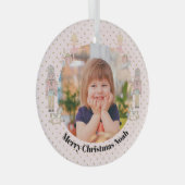 nutcracker Photo Christmas Cute  ガラスオーナメント (正面右)