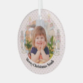 nutcracker Photo Christmas Cute  ガラスオーナメント (正面左)