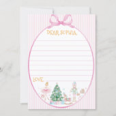 Nutcracker Pink Bow Birthday Time Capsule Card サンキューカード (正面)