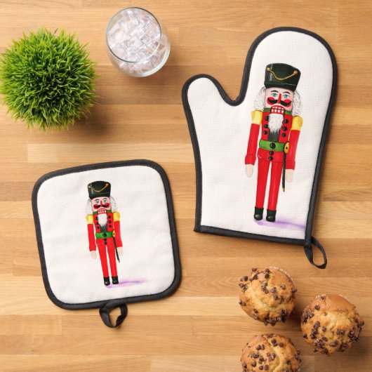 Nutcracker Pot Holders 鍋つかみ&鍋敷きセット (トップダウン)