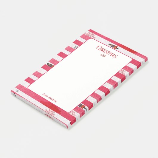 Nutcracker Red Christmas List Name Post-It Notes ポストイット (アングル)