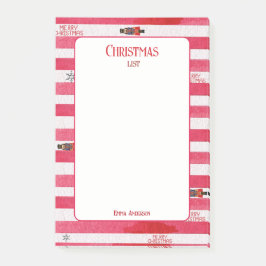 Nutcracker Red Christmas List Name Post-It Notes ポストイット