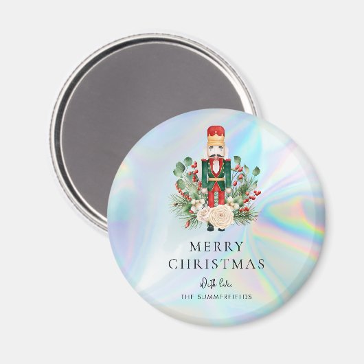 Nutcracker Script Christmas Holiday Keepsake マグネット (正面/裏面)