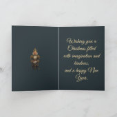 Nutcracker Soldier Art Nouveau Style Christmas カード (内部)