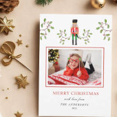 Nutcracker Soldier & holiday greenery写真 案内状