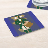 Nutcracker Soldier Paper Coasters Navy Blue スクエアペーパーコースター (アングル)