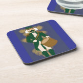 Nutcracker Soldier Plastic Coasters Navy Blue コースター (左側)