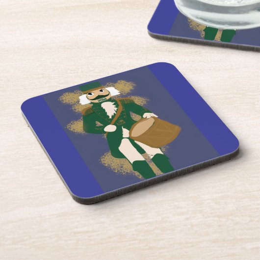 Nutcracker Soldier Plastic Coasters Navy Blue コースター (左側)