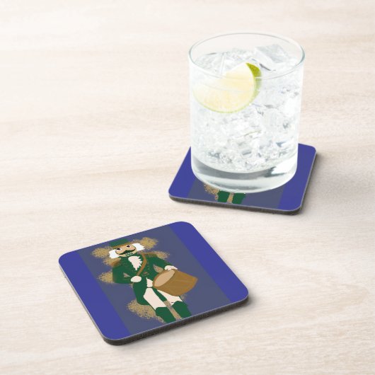 Nutcracker Soldier Plastic Coasters Navy Blue コースター (右側)