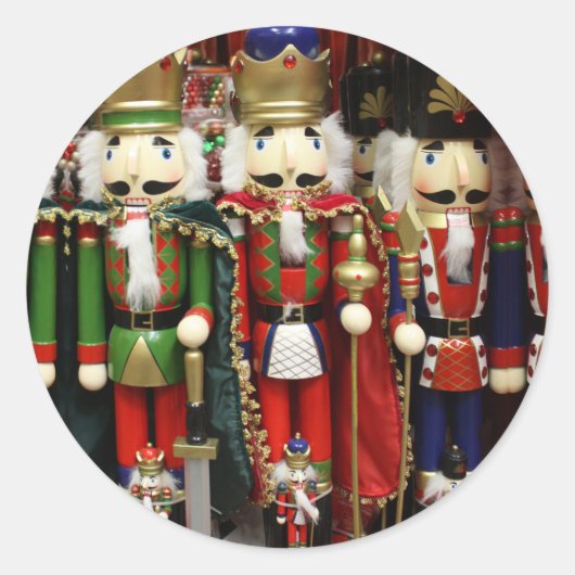 Nutcracker Soldiers Christmas ラウンドシール (正面)