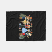 Nutcracker Squad Ballet Dance Matching Family Chri フリースブランケット (正面(横))