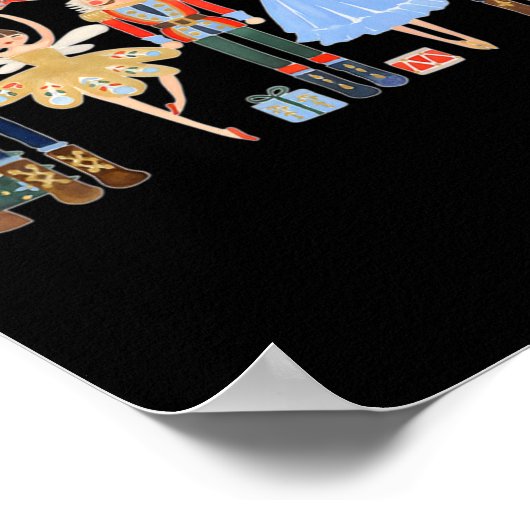 Nutcracker Squad Ballet Dance Matching Family Chri ポスター (角)