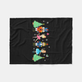 Nutcracker Squad Ballet Dance Merry Christmas Wome フリースブランケット (正面(横))