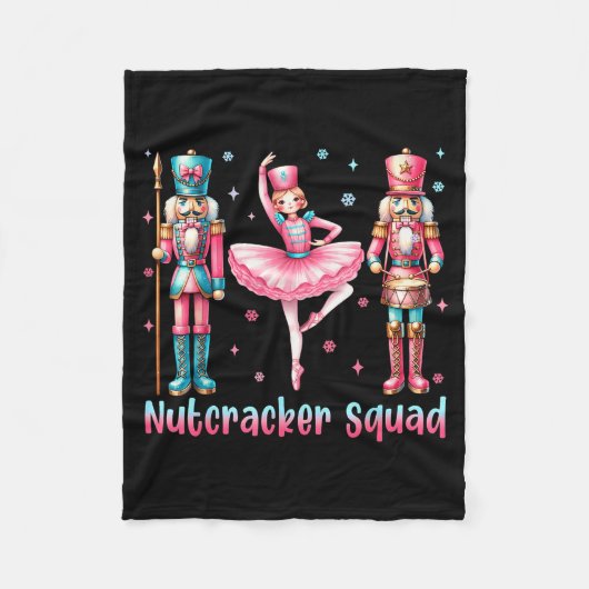 Nutcracker Squad Ballet Dance Merry Christmas Wome フリースブランケット (正面)