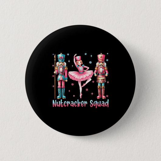 Nutcracker Squad Ballet Dance Merry Christmas Wome 缶バッジ (正面)