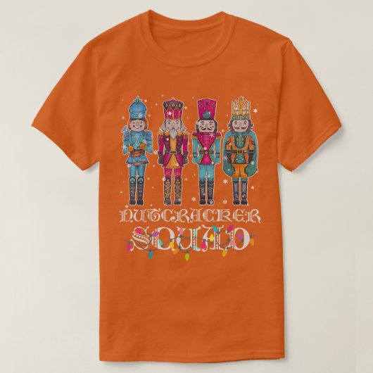 Nutcracker Squad Holiday Ballet Dance Ugly Christm Tシャツ (デザイン正面)