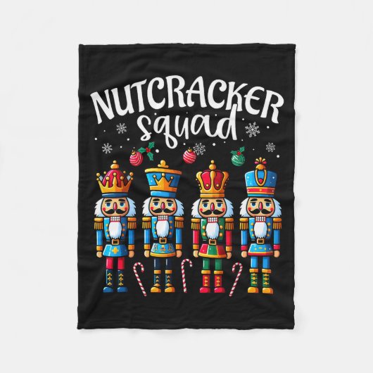 Nutcracker Squad Pajama Merry Christmas Toddler Bo フリースブランケット (正面)