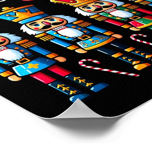 Nutcracker Squad Pajama Merry Christmas Toddler Bo ポスター (角)