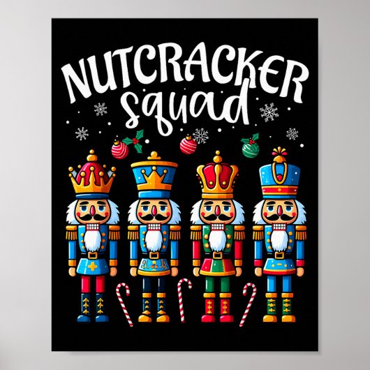 Nutcracker Squad Pajama Merry Christmas Toddler Bo ポスター (正面)