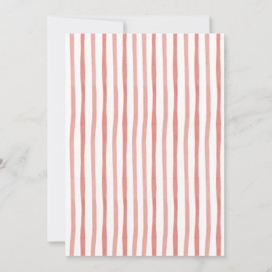 Nutcracker Stripes Winter Ballet Baby Shower 招待状 (裏面)