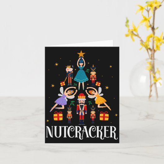 Nutcracker Sugar Fairy Plum Christmas - Nutcracker カード (黄色い花)