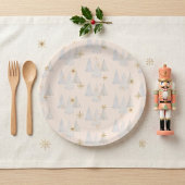 Nutcracker Sugar Plum Fairy Pine Tree Tableware ペーパープレート