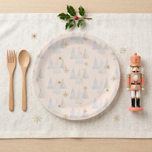 Nutcracker Sugar Plum Fairy Pine Tree Tableware ペーパープレート