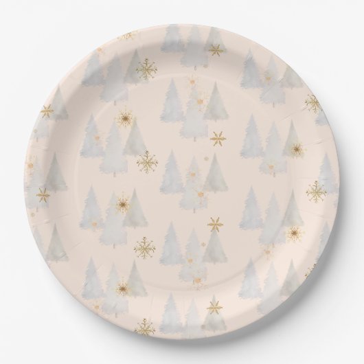 Nutcracker Sugar Plum Fairy Pine Tree Tableware ペーパープレート (正面)