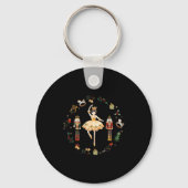 Nutcracker Sugar Plum Fairy Winter Birthday Baby  キーホルダー (正面)