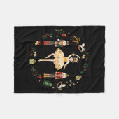 Nutcracker Sugar Plum Fairy Winter Birthday Baby フリースブランケット (正面(横))