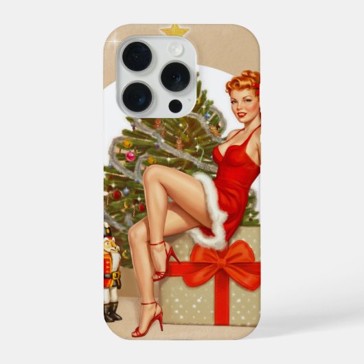 Nutcracker Sweet Retro Pinup Christmas iPhone Case iPhoneケース (裏面)
