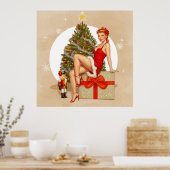 Nutcracker Sweet Retro Pinup Christmas Poster ポスター (キッチン)