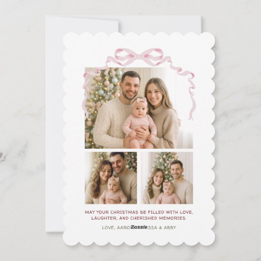 Nutcracker Theme Photo Christmas シーズンカード (裏面)