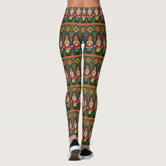 Nutcracker Toy Soldier Christmas Holiday Leggings レギンス (裏面)