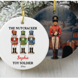 Nutcracker Toy Soldier Custom Name & Photo セラミックオーナメント