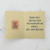 Nutcracker Toy Soldier Minimal Nordic Christmas カード (内部)