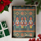 Nutcracker Toy Soldier Pattern Christmas Holiday 薄葉紙