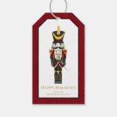 Nutcracker Traditional Christmas Personalized Red ギフトタグ (正面)