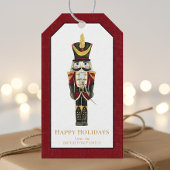 Nutcracker Traditional Christmas Personalized Red  ギフトタグ
