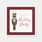 Nutcracker Traditional Holiday Christmas Red  スタンダードカクテルナプキン (正面)