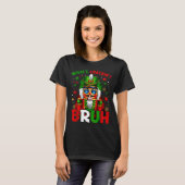 Nutcracker What's Crackin Bruh Funny Christmas Men Tシャツ (正面フル)