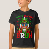 Nutcracker What's Crackin Bruh Funny Christmas Men Tシャツ (正面)
