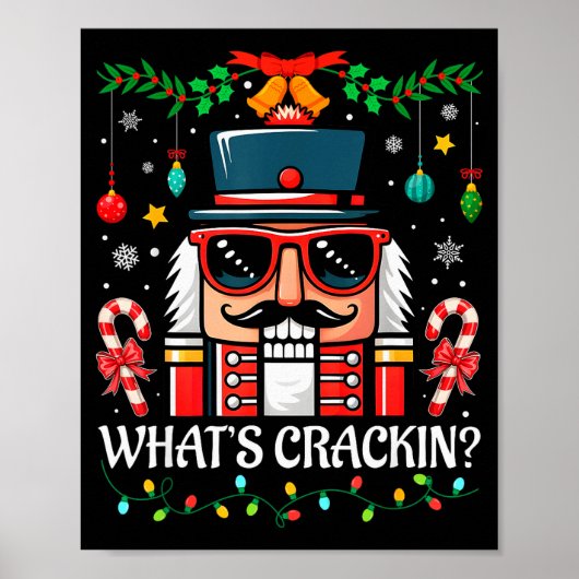 Nutcracker What's Crackin Funny Christmas Men Wome ポスター (正面)