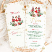 Nutcracker Winter Onederland 1st Birthday Menu プログラム
