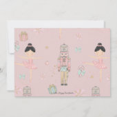 Nutcracker Winter Onederland 1st Birthday Photo サンキューカード (裏面)