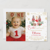 Nutcracker Winter Onederland 1st Birthday Photo 招待状 (正面)